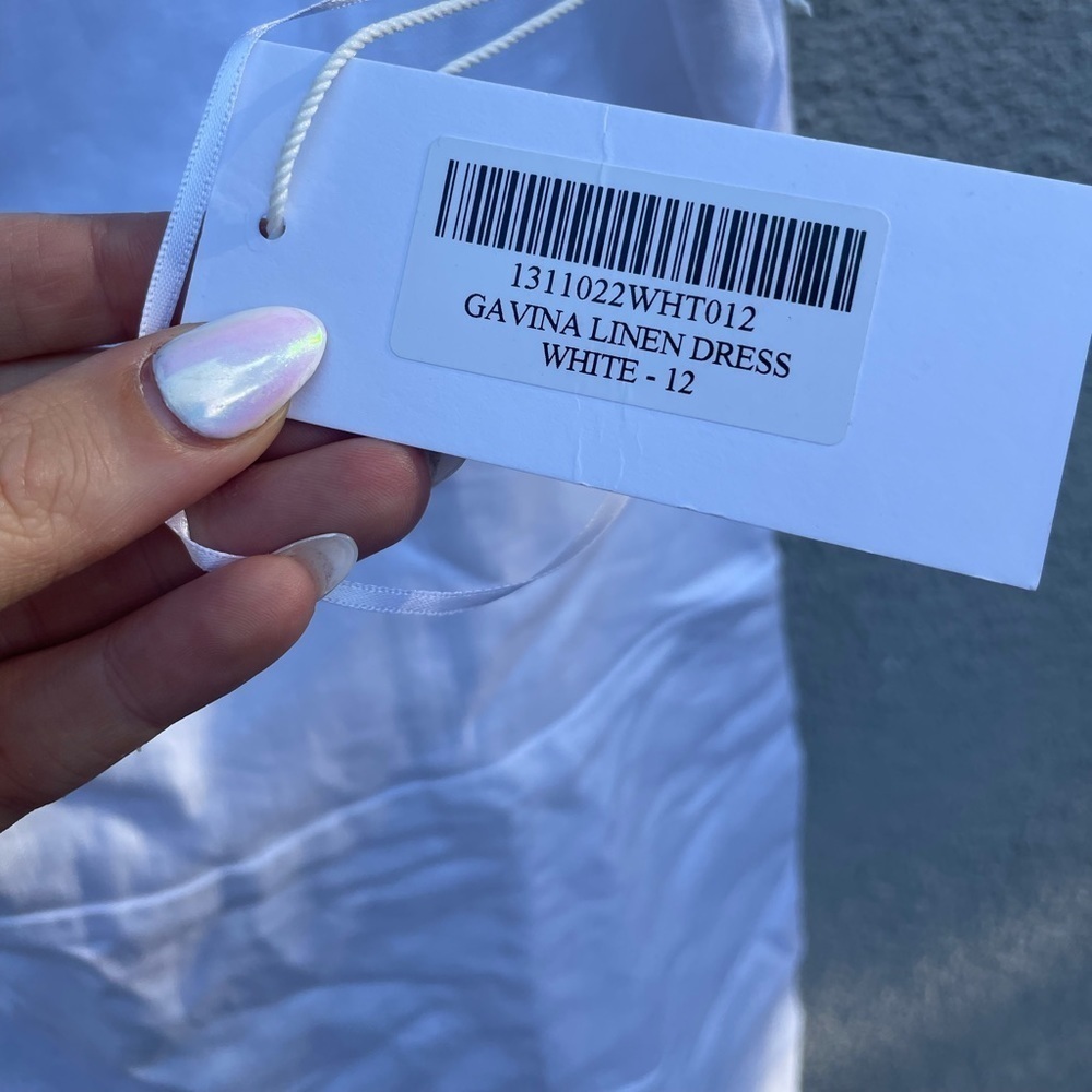 Reformation Gavina Dress White Size 12 New with Tags! - Picture 6 of 11